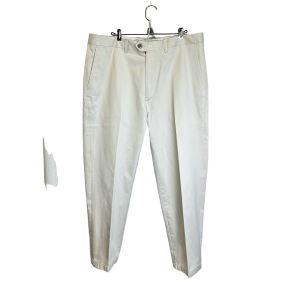 Ralph Ralph Lauren White Dress Pants‎ Men’s 38X30 Chino Flatback Straight Leg - Picture 1 of 13